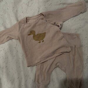 H&M terrycloth duck set, 6M